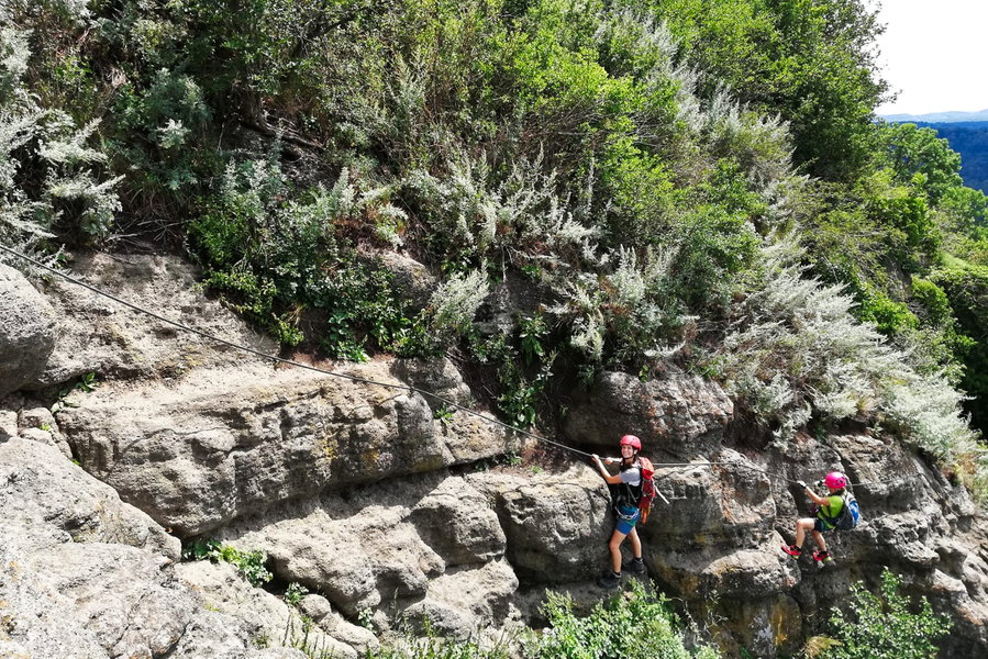 Eine Traverse im Leopold-Klettersteig. Foto: Anna, POW AT