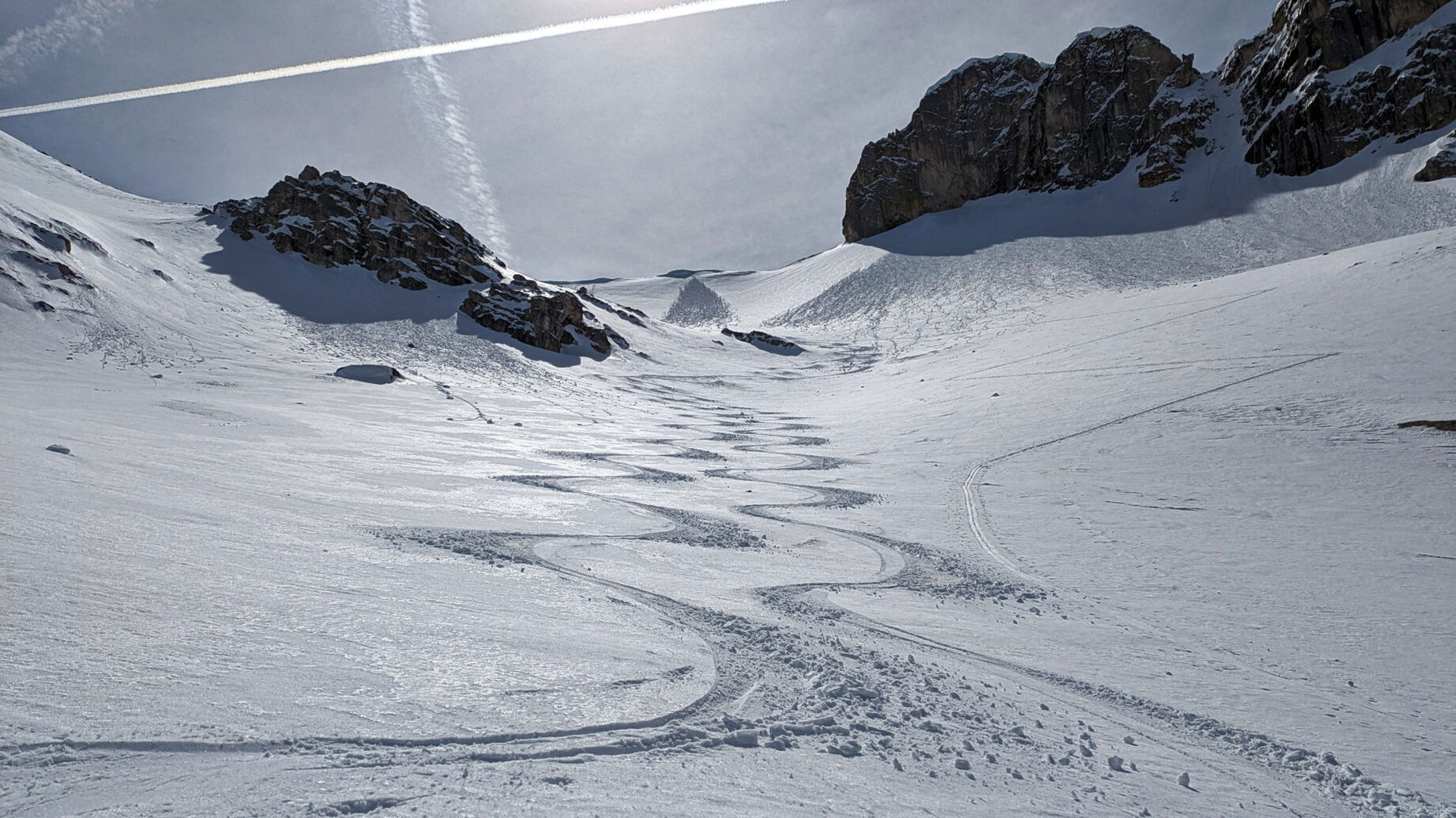 Wir ziehen unsere Spuren im Schnee des Neunerkars. Foto: Anna, POW AT