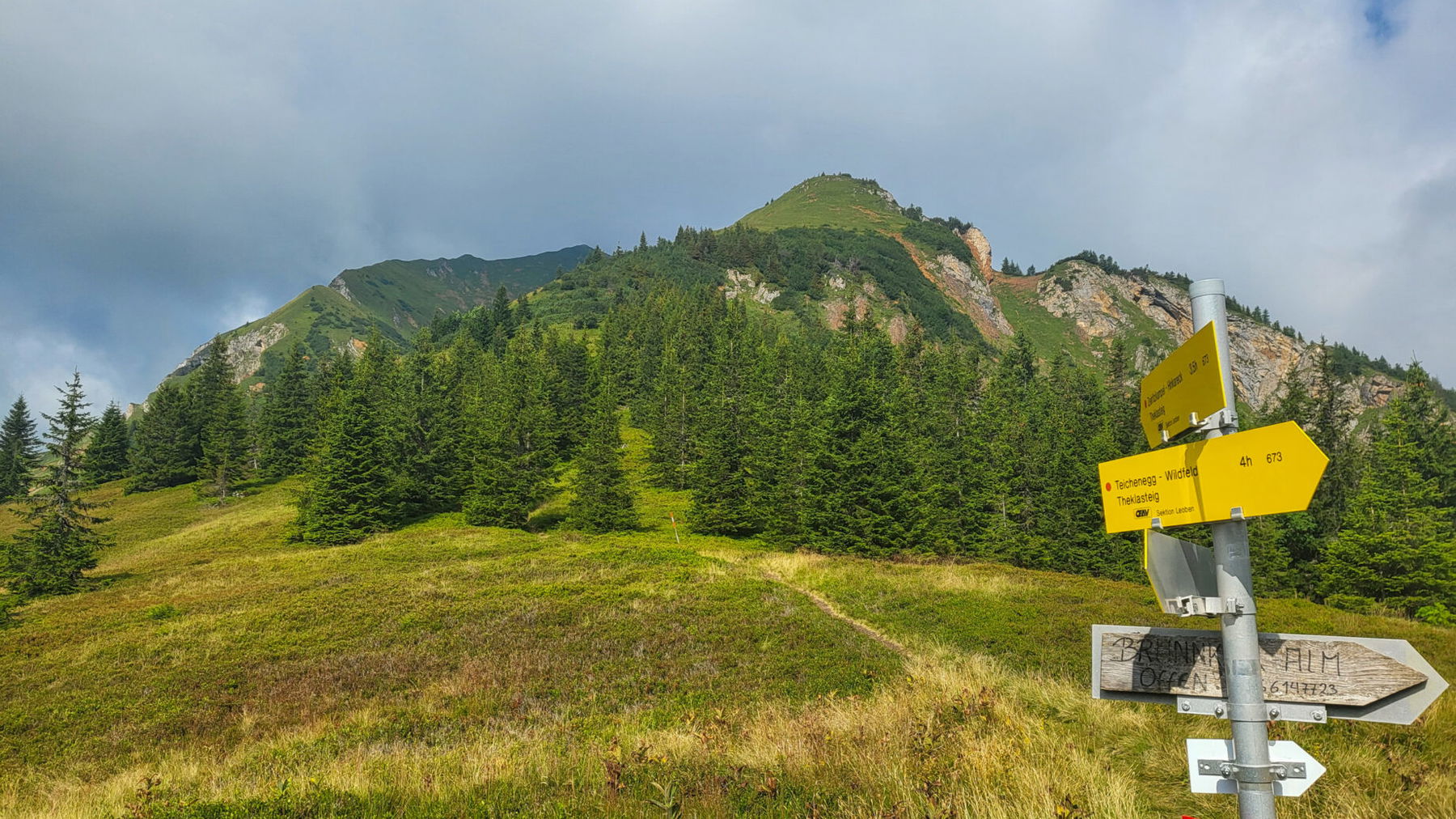 Am Brunnecksattel sieht man den weiteren Wegverlauf. Foto: Anna, POW AT