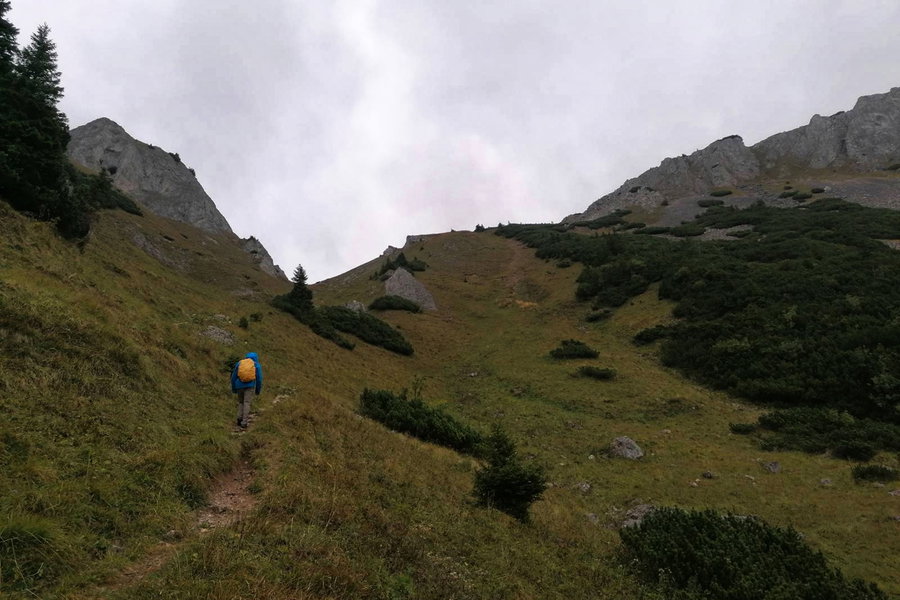 Die letzten Höhenmeter und es wird kälter. Foto: Sarah Pallauf