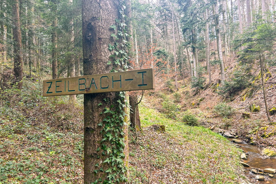Die Bäche haben Namensschilder, damit man sie ja nicht verwechselt. Foto: David Kurz
