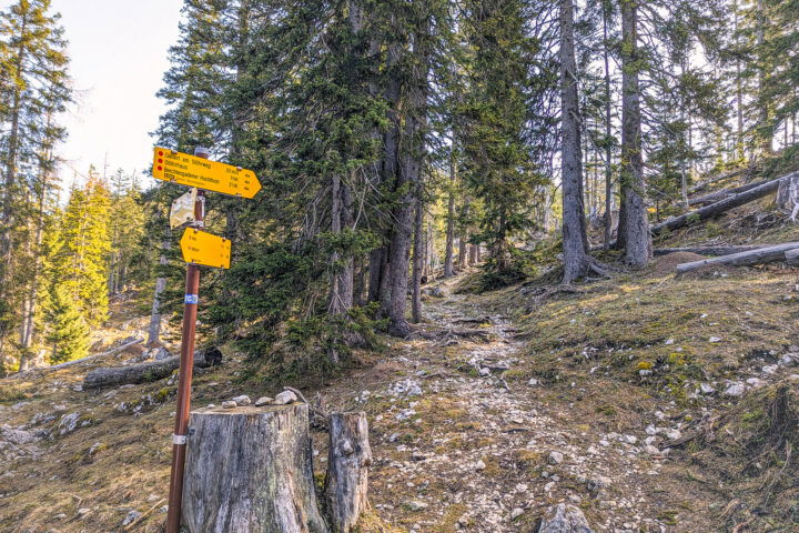 Wegweiser auf dem Hochplateau des Untersberg. Fotos: Maresa Brandner