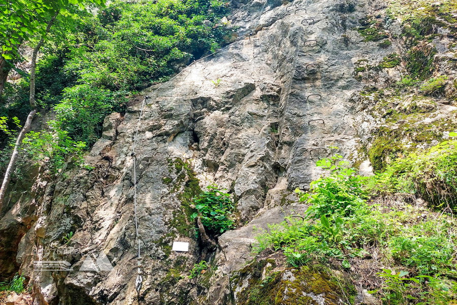 Einstieg linke Route D. Foto: Alice Frischherz