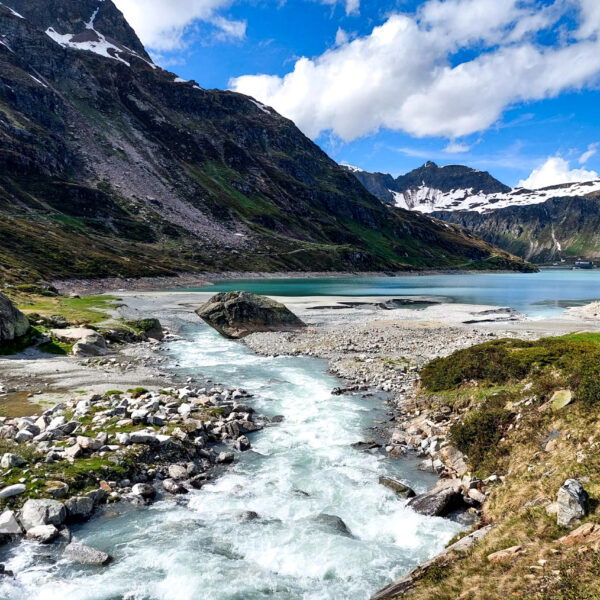 Am Südufer fließt die Ill in den See, die nur wenige Kilometer entfernt ihren Ursprung hat. Foto: Alice Frischherz