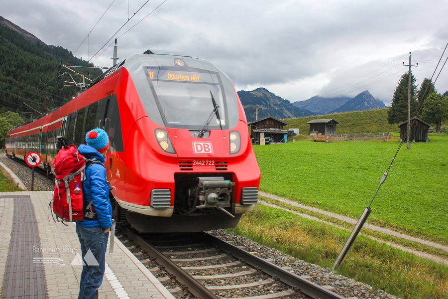 Die Tour endet direkt an der Bahnhaltestelle Lähn. Foto: Michael Pröttel, Mountain Wilderness Deutschland e.V.
