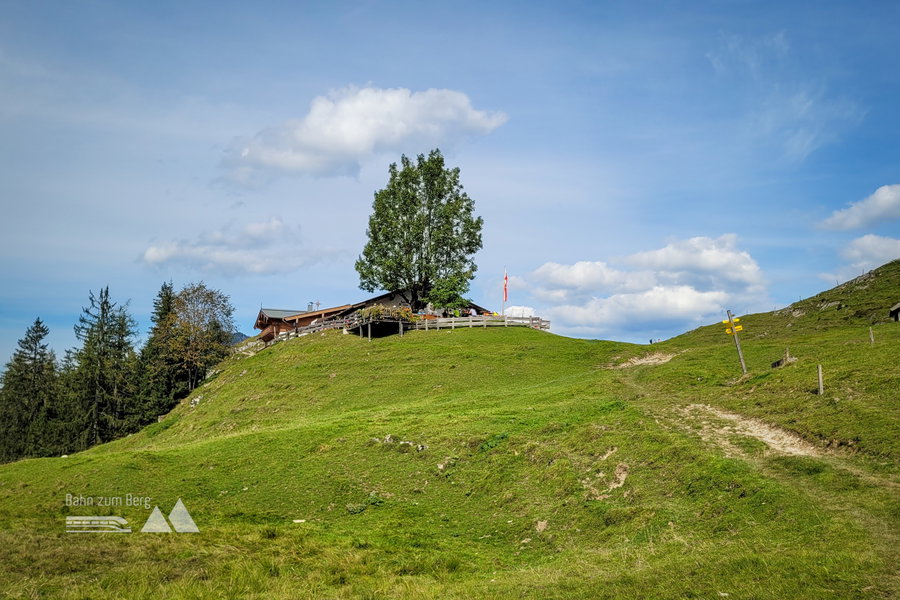 Rückblick auf die Huber Alm. Foto: Konrad Gwiggner