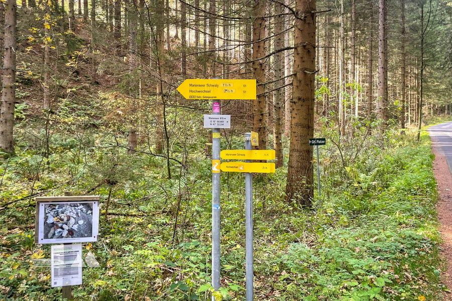 Abzweigung in den Wald. Foto: Ursula Truebswasser