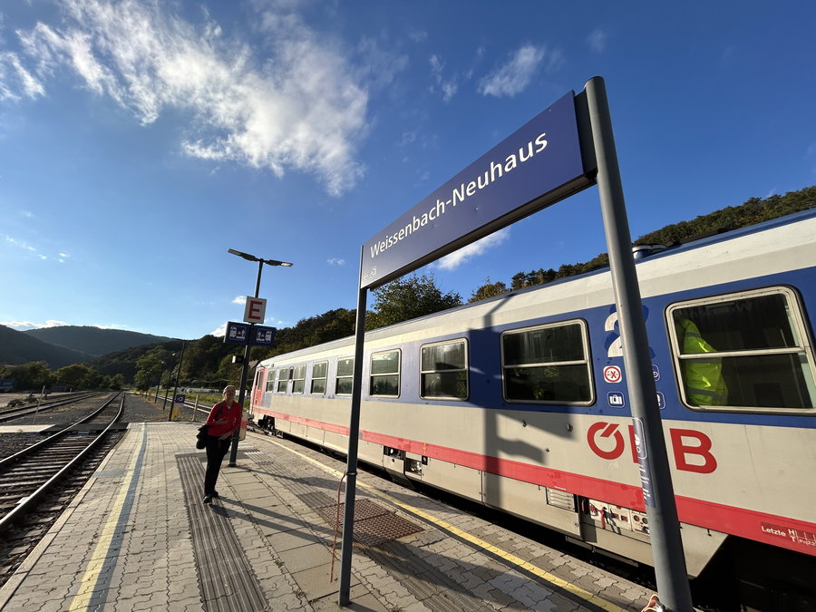 Das Schienenmoped erwartet und schon. Foto Veronika Schöll