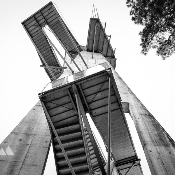 Aussichtsturm Kleeberg aus der Froschperspektive. Foto: Alice Frischherz