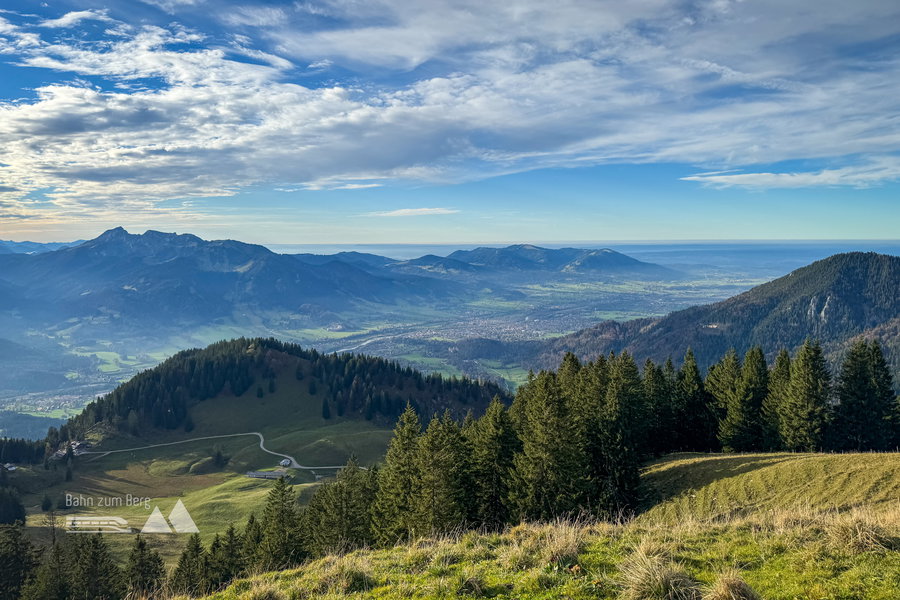 Blick nach Nordwesten ins Isartal; Foto: Bernhard Walle