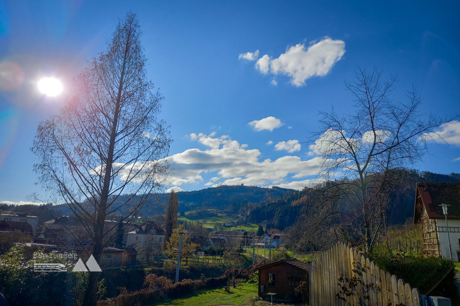 Erster Blick zu meinem heutigen Ziel. Foto: Martina Friesenbichler