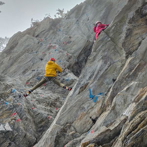 Drytoolen auf der Stafflacher Wand in St. Jodok