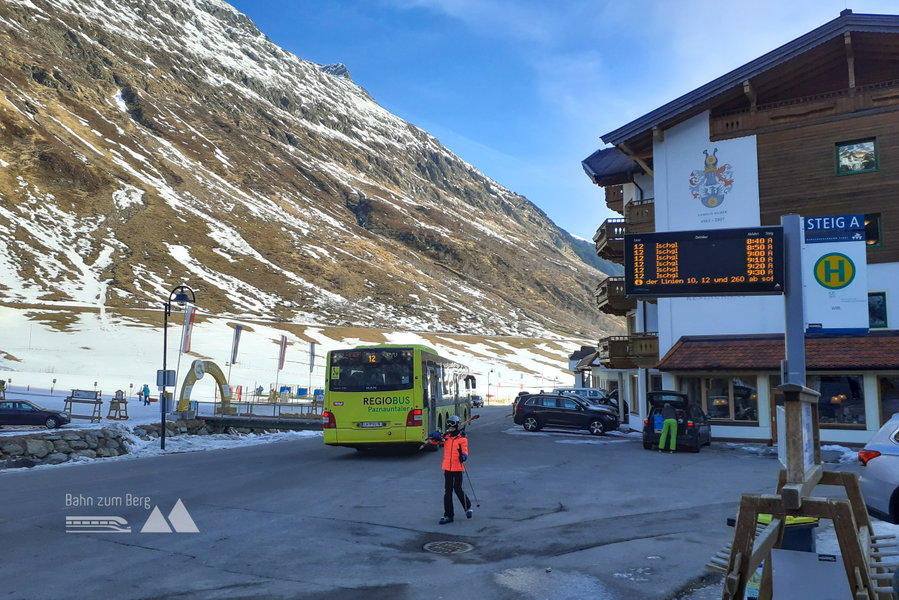 Tourenstart direkt neben der Endhaltestelle Galtür Wirl Birkhahnbahn. Foto: Manfred Hinteregger