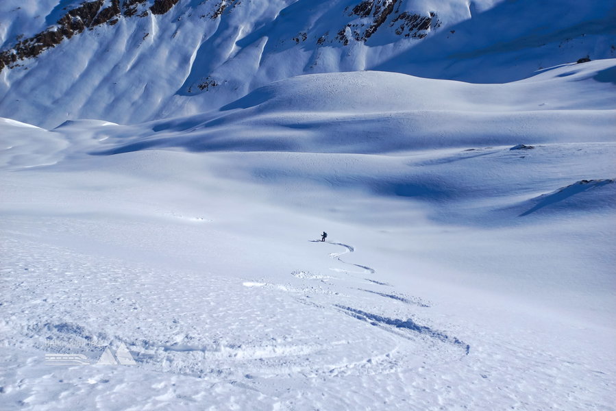 Den Hang hinunter ins Ochsental. Foto: Manfred Hinteregger
