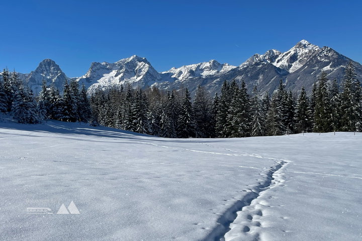 700 Meter Schneestapfen am Wanderweg 31 Richtung Hinterstoder. Fotos: Eva Maria Ginal