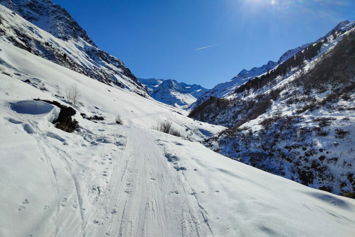 Start auf der Piste, weiter im Taschachtal. Fotos: Simon Widy