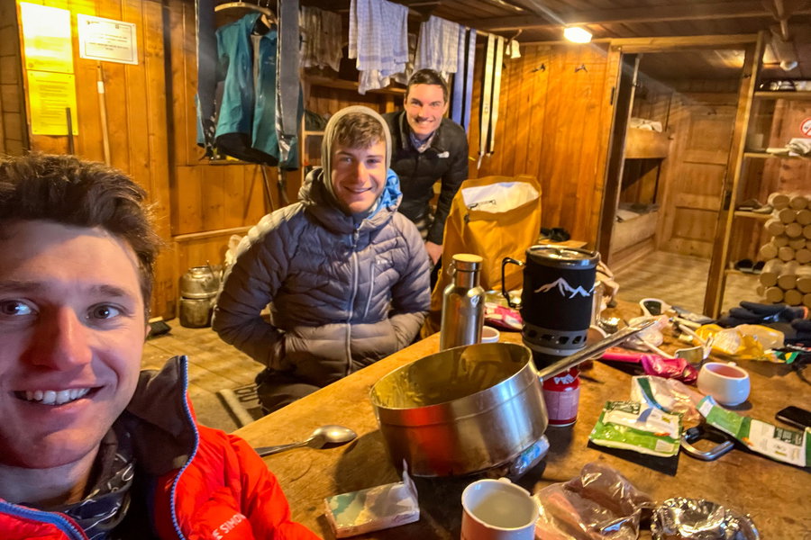 Im Winterraum der Brandenburger Hütte. Foto: Jakob Roniger