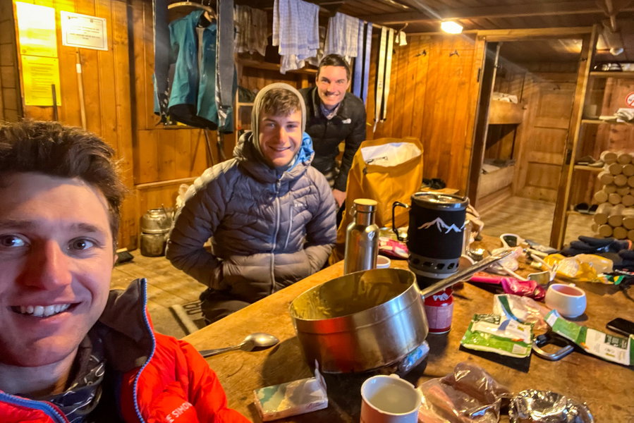 Im Winterraum der Brandenburger Hütte. Foto: Jakob Roniger