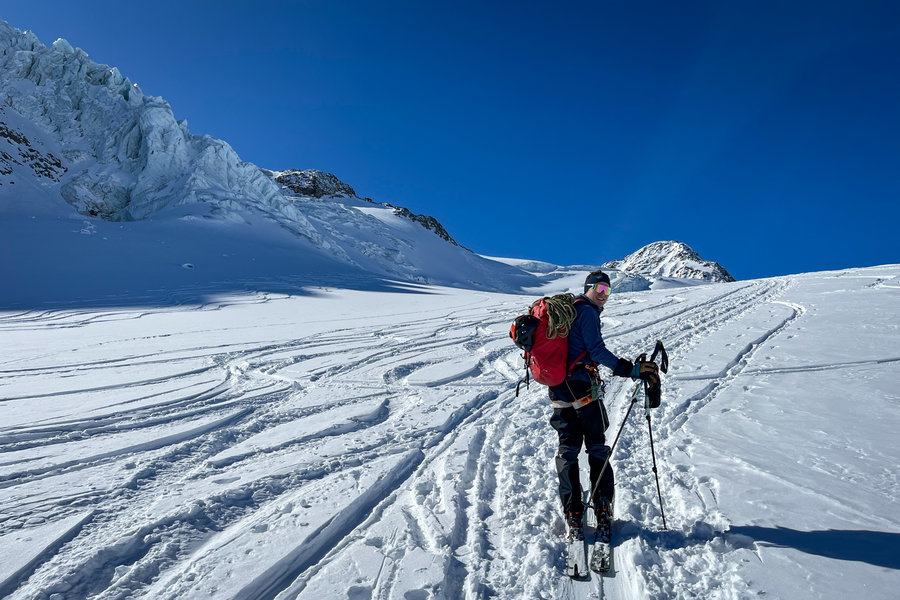 Aufstieg am Taschachferner. Foto: Matthias Dippold