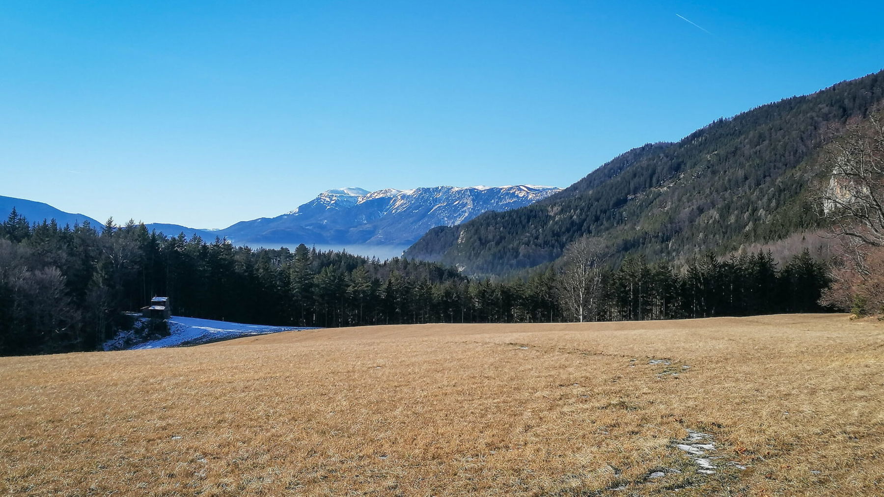 Raxblick von der Gahnshauswiese. Foto: Sarah Pallauf