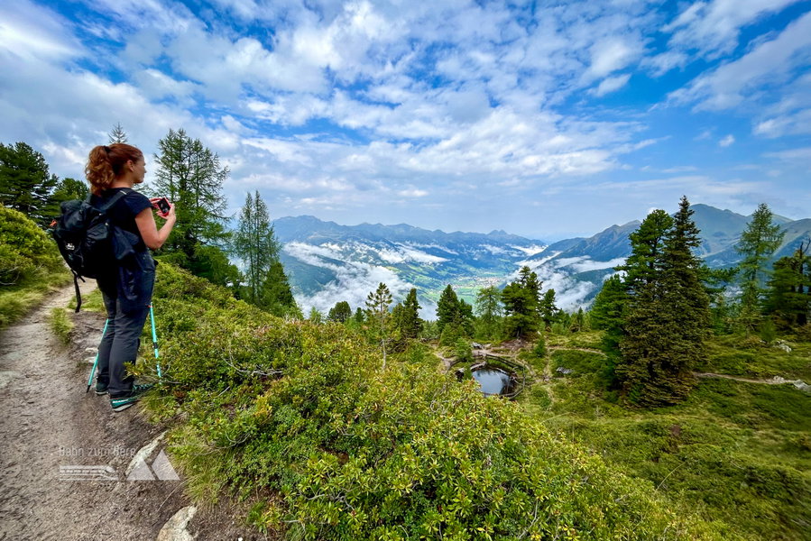 Vom Zirbenparadies ins Gasteinertal schauen. Fotos Veronika Schöll