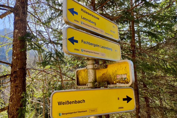 Der mächtige Attersee rückt näher, solide Tafeln weisen den Weg. Fotos: Manfred Hinteregger