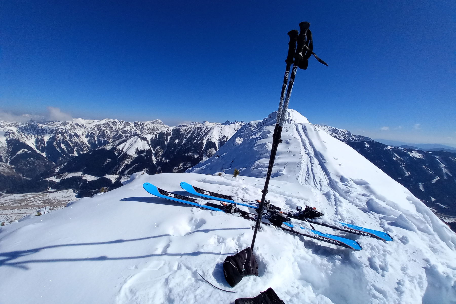 Skitour auf das Rössel – den Reichstein immer im Blick