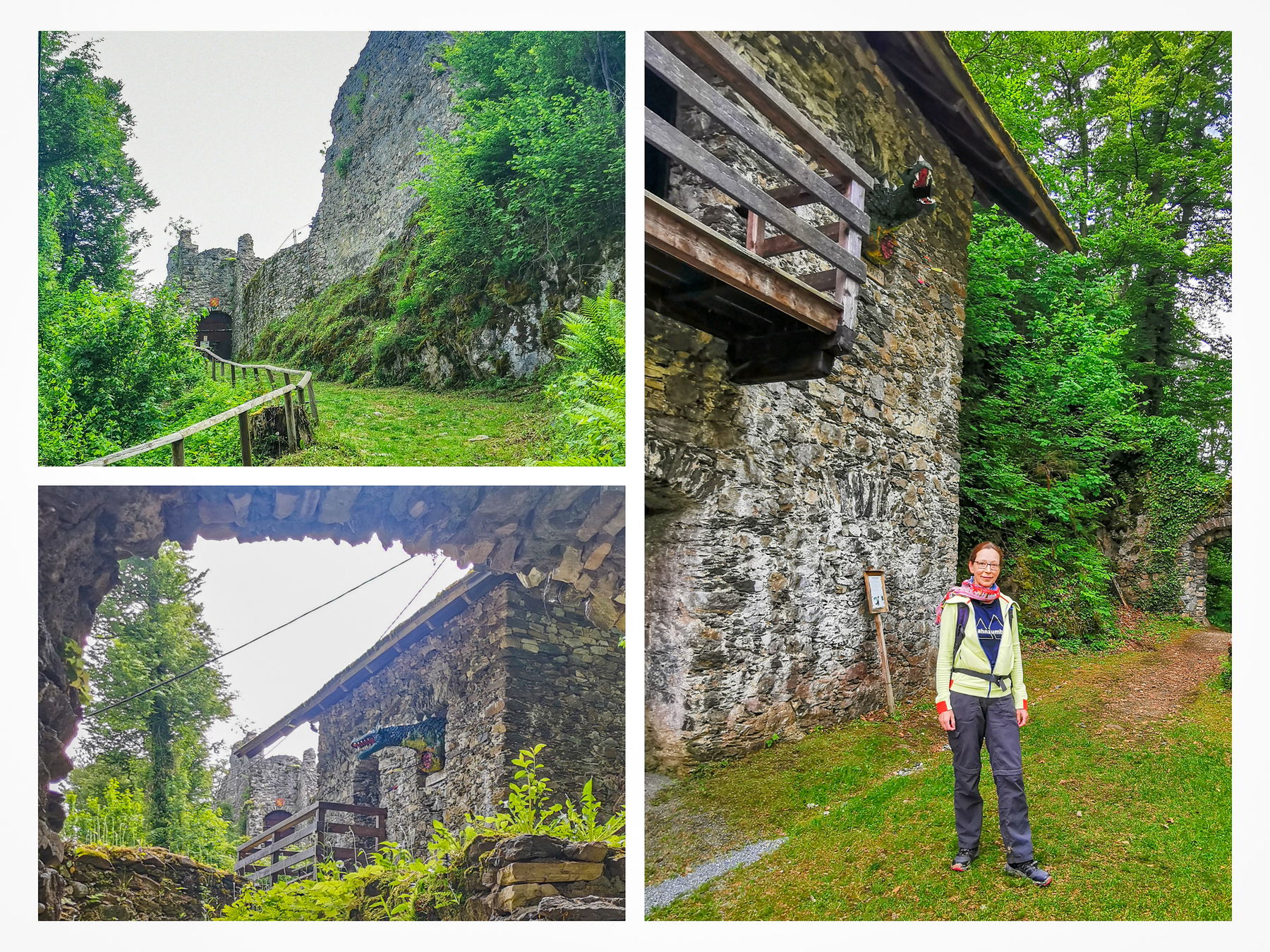 Ruine Leonstein, bewacht vom Drachen Heliodor. Foto: Silvia Henglmüller
