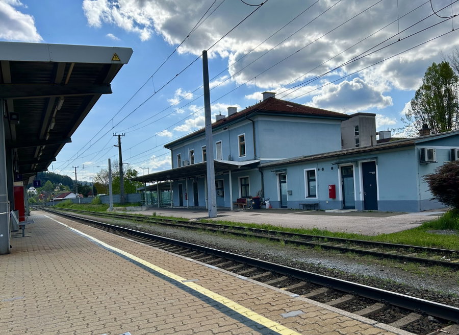 Bahnhof in Kindberg. Foto Veronika Schöll
