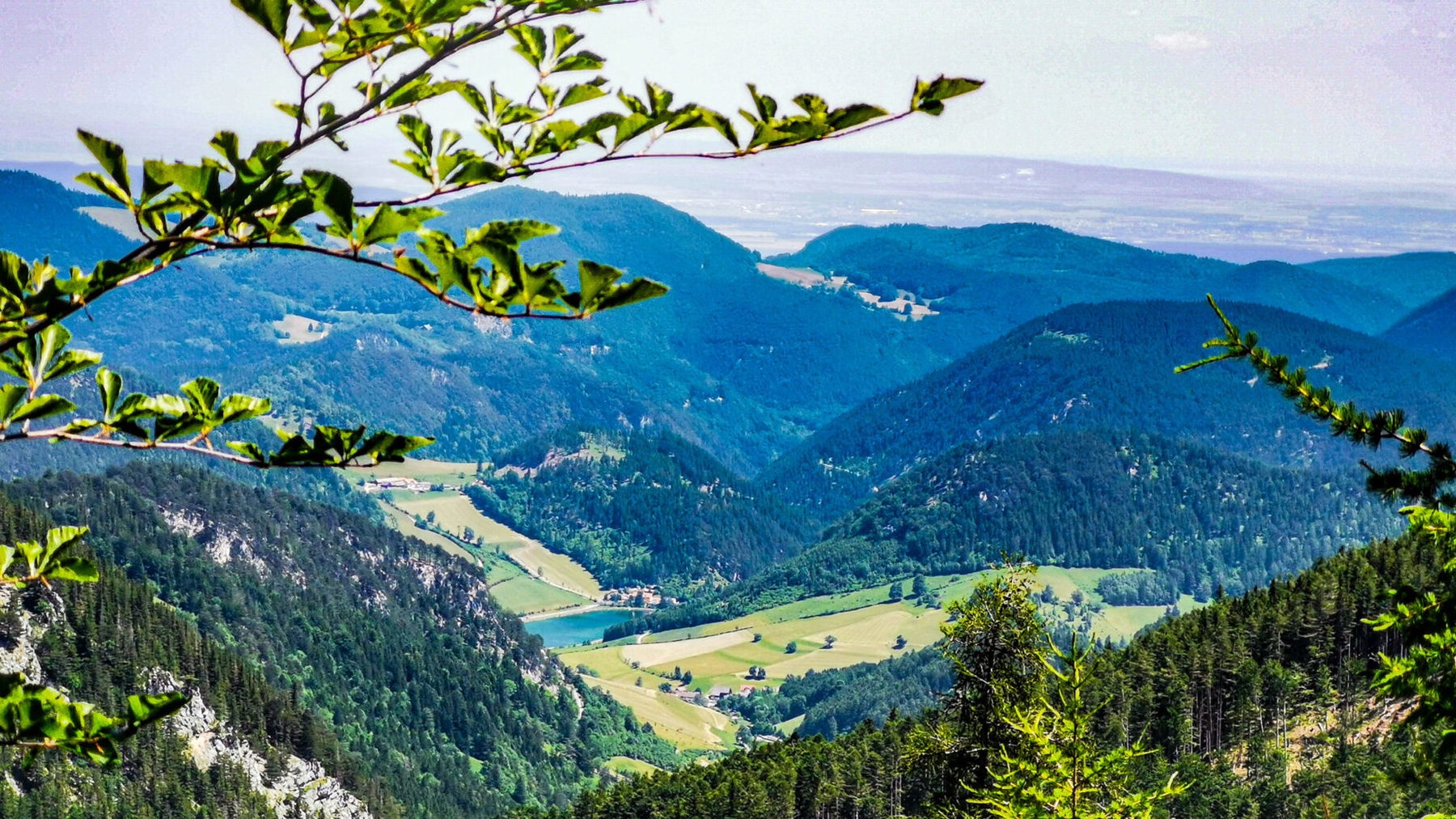 Aussicht ins Schneeberggebiet. Foto: Silvia Henglmüller