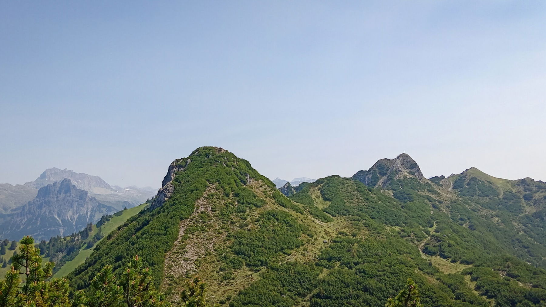 Blick zum Itonskopf vom Wannaköpfle aus. Foto: Norman und Lisa