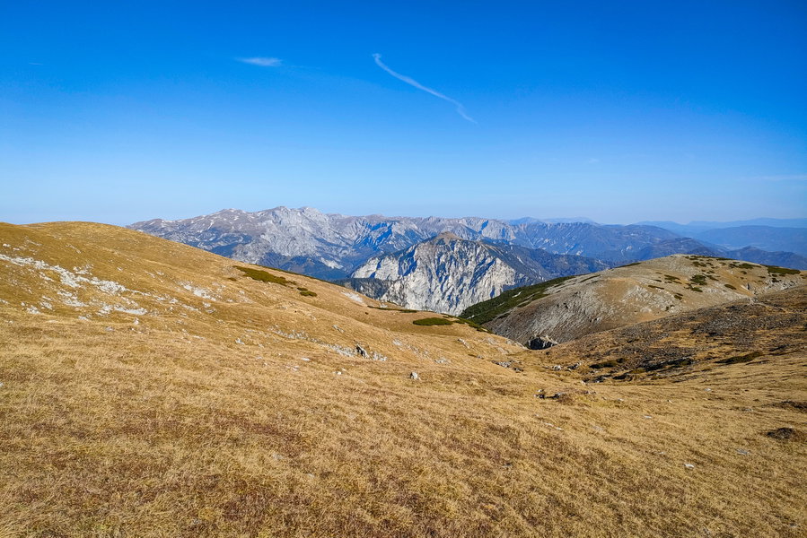 Im östlichen Teil des Trenchtling-Stocks, Blick auf den Hochschwab. Foto: Manfred Hinteregger