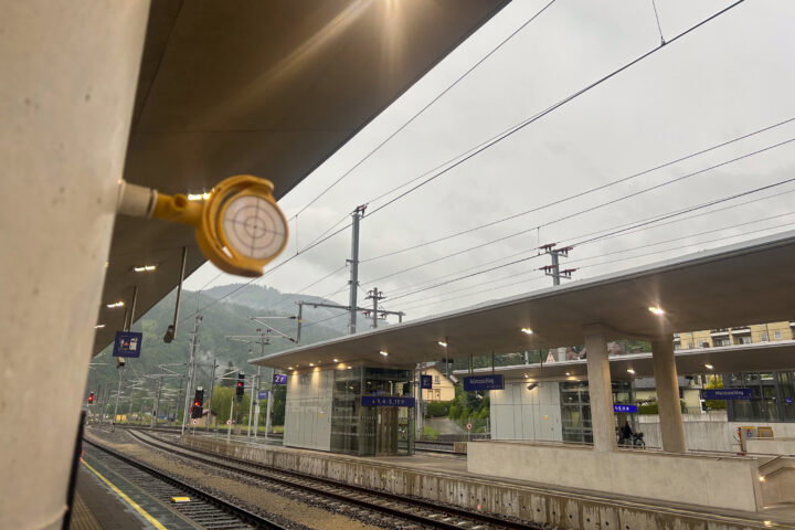 Gewitter in Neuberg und Bahnhof Mürzzuschlag. Foto Veronika Schöll