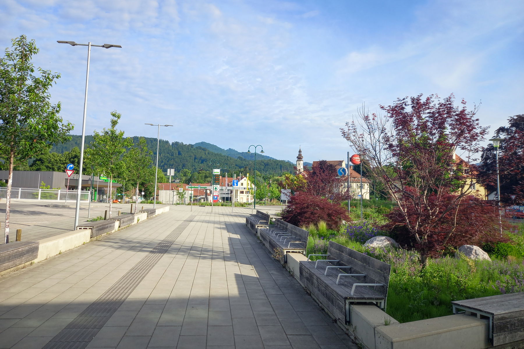 Bahnhofsvorplatz in Frohnleiten. Foto: Martina Friesenbichler