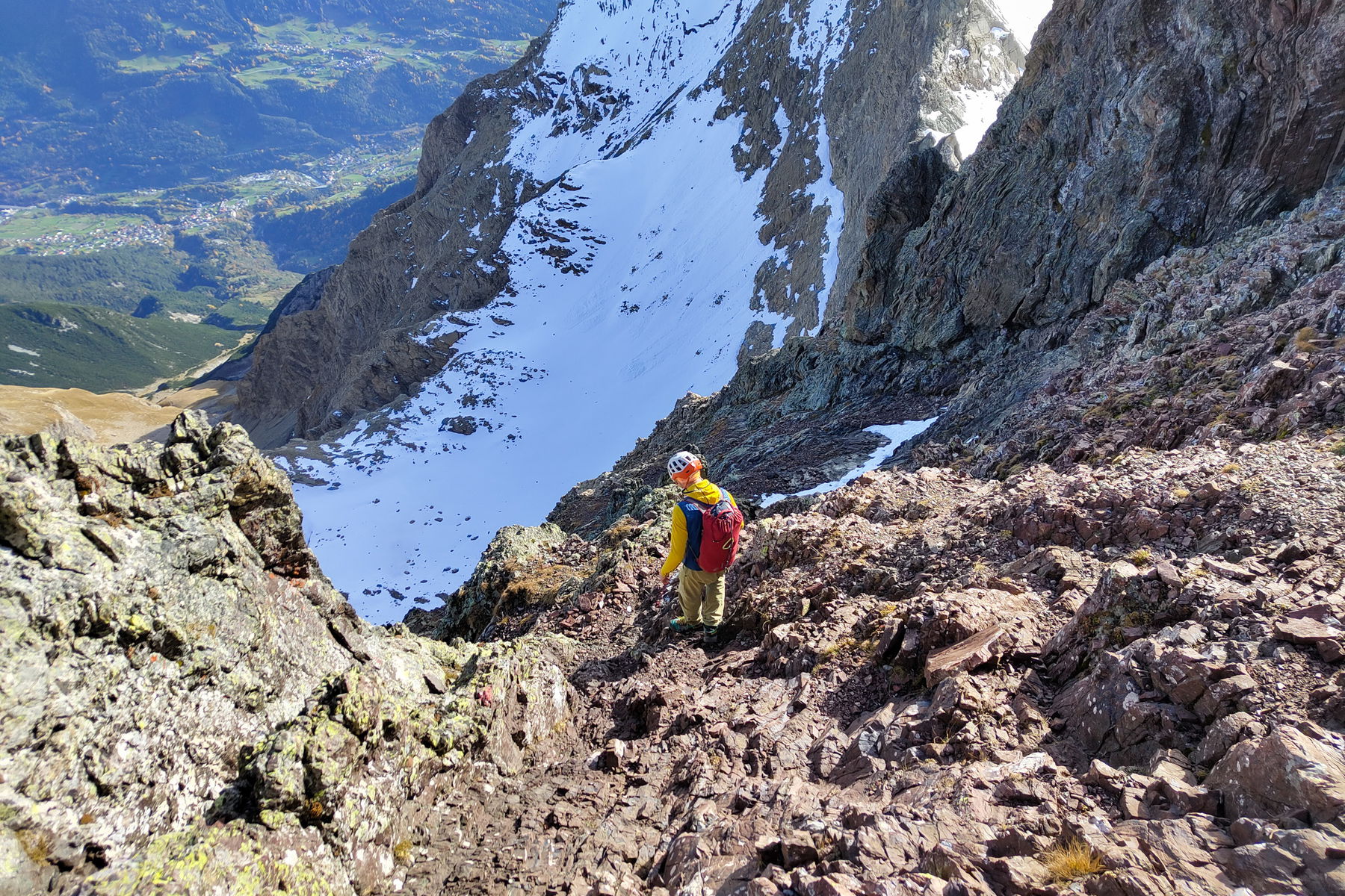 Abstieg am Normalweg der Parseierspitze. Fotos: Simon Widy, Linus Güttler