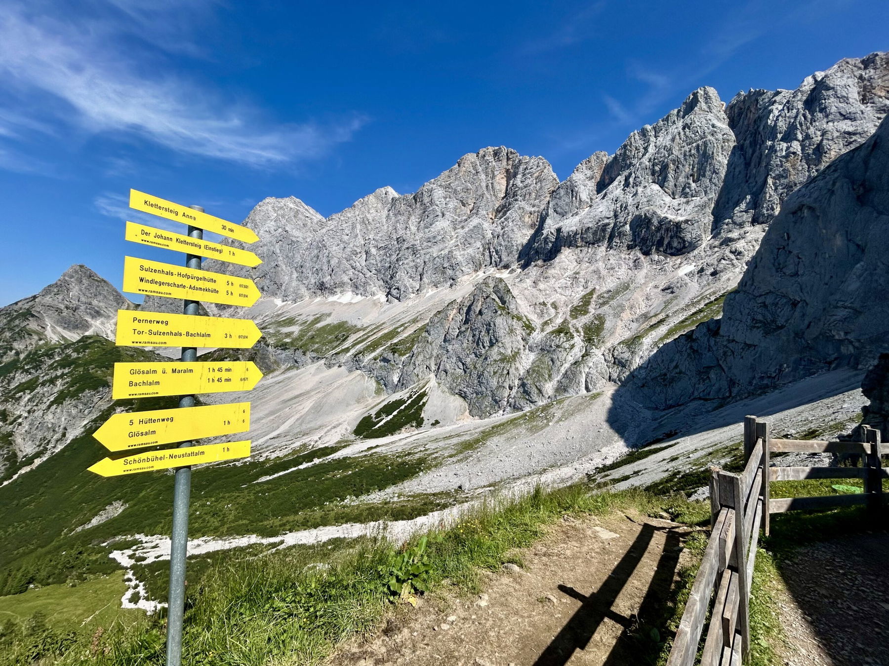 Entscheidung treffen am Gatterl der Südwandhütte. Foto Veronika Schöll