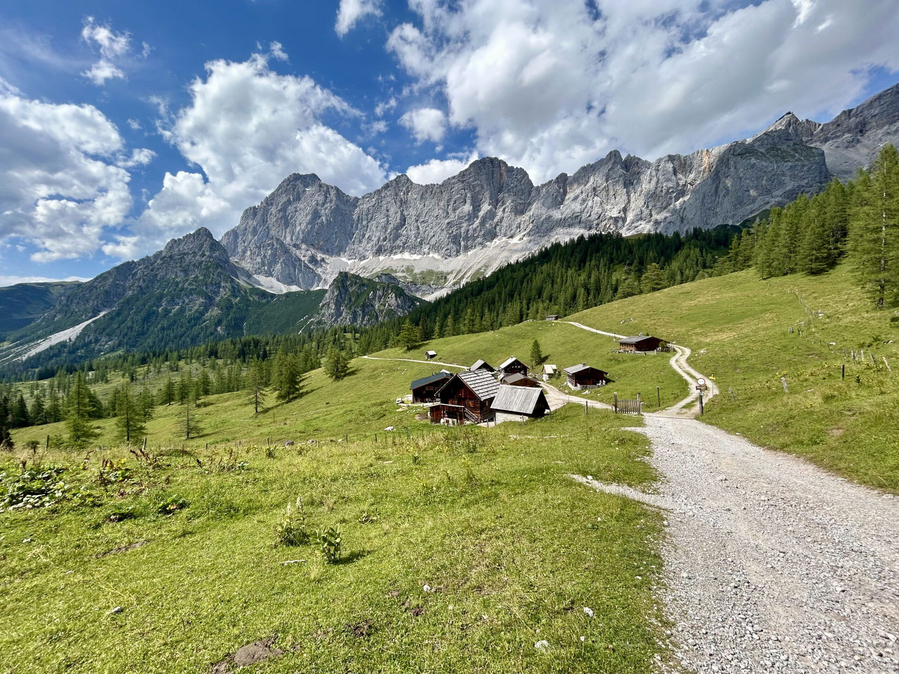 Absoluter Traumblick von der Neustattalm zum Dachstien Gebirge. Foto Veronika Schöll