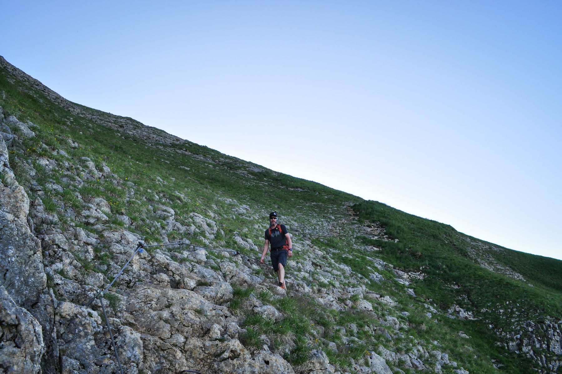 Seilversicherte Passagen am Eugen-Köhler-Weg. Foto: Norman und Lisa