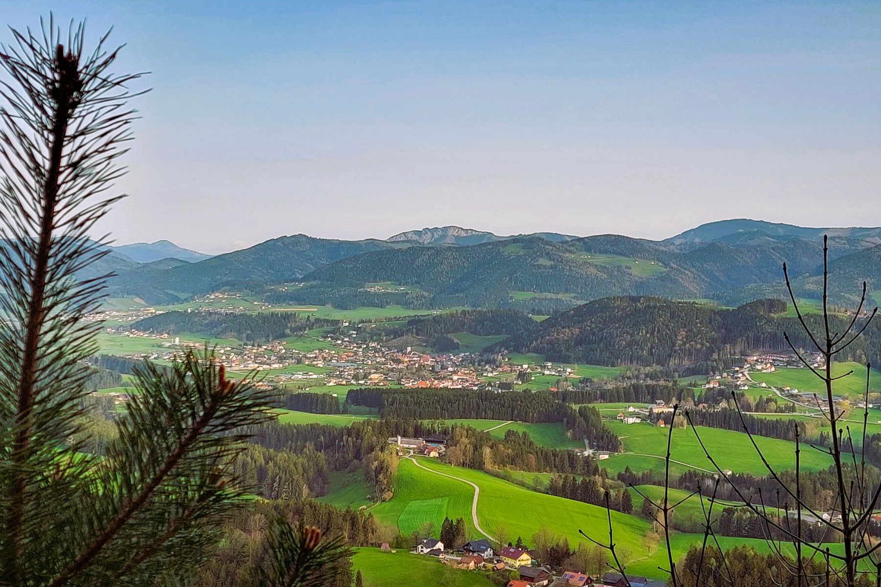 Erste Ausblicke ins Almenland. Foto: Alice Frischherz