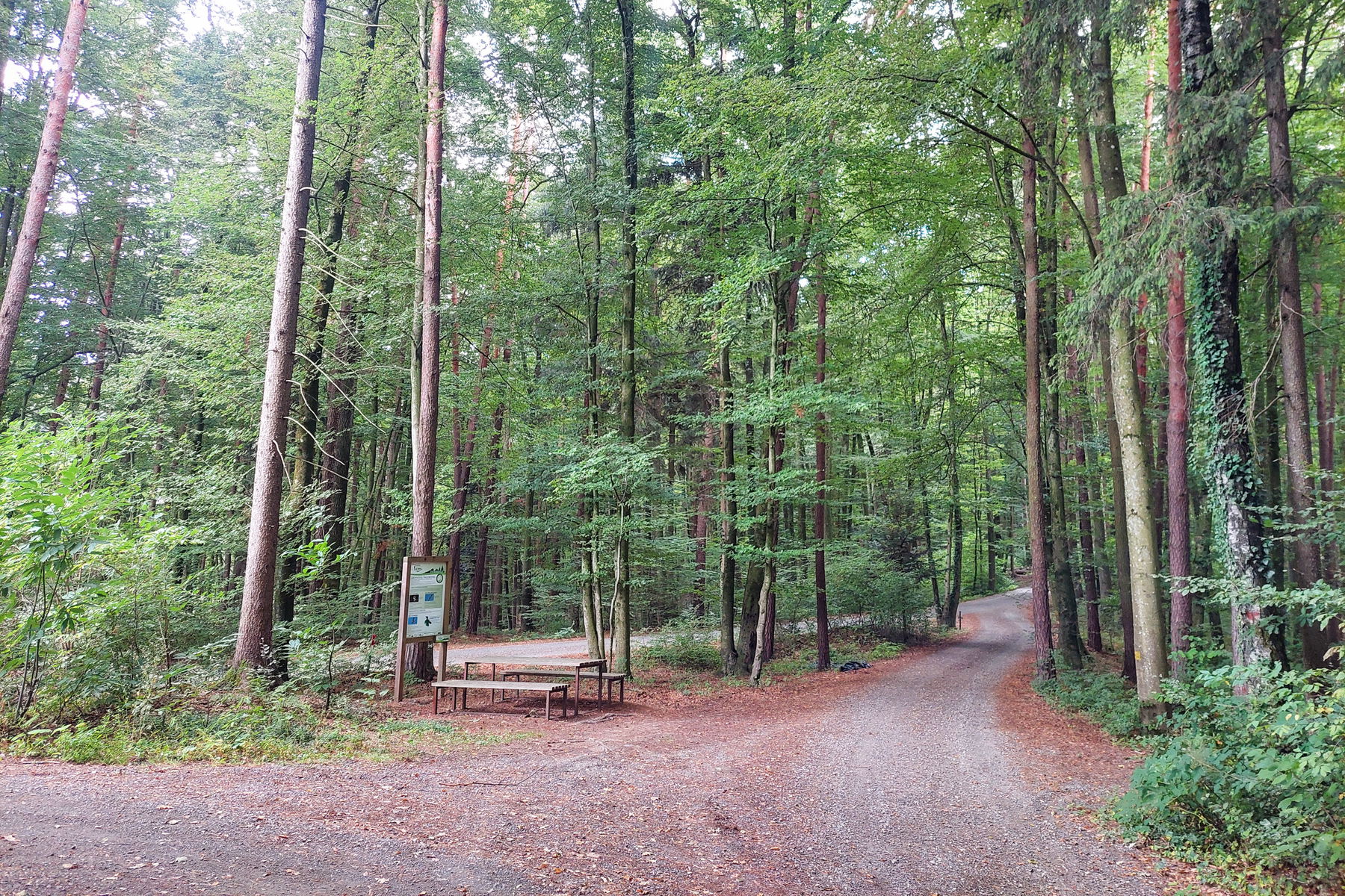 Immer gut beschildert; Rastplätze am Weg. Fotos: Alice Frischherz