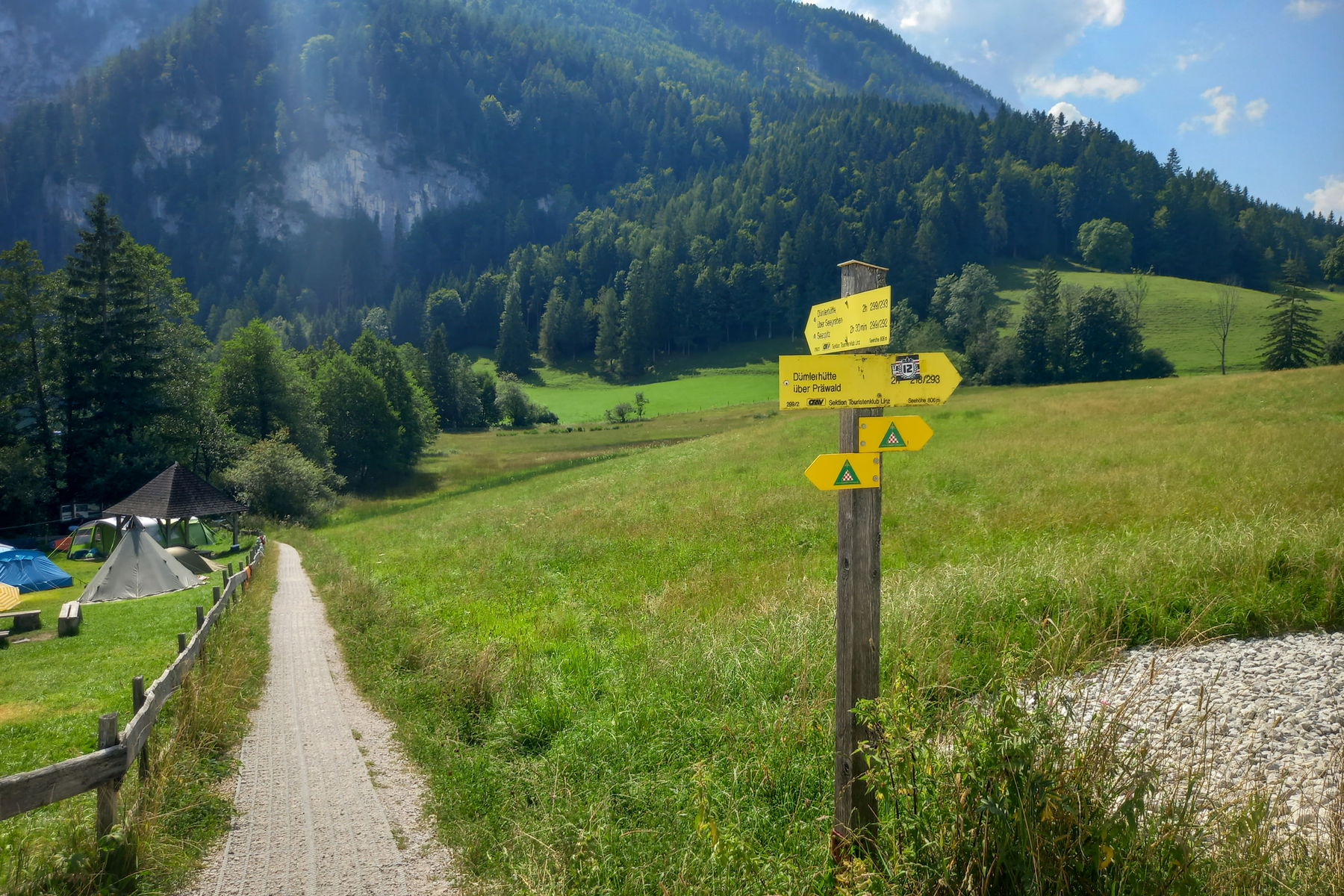 Aufstieg zur Dümlerhütte über den Seegraben. Am Nachmittag komme ich über den Präwald hierher zurück. Foto: Martina Friesenbichler
