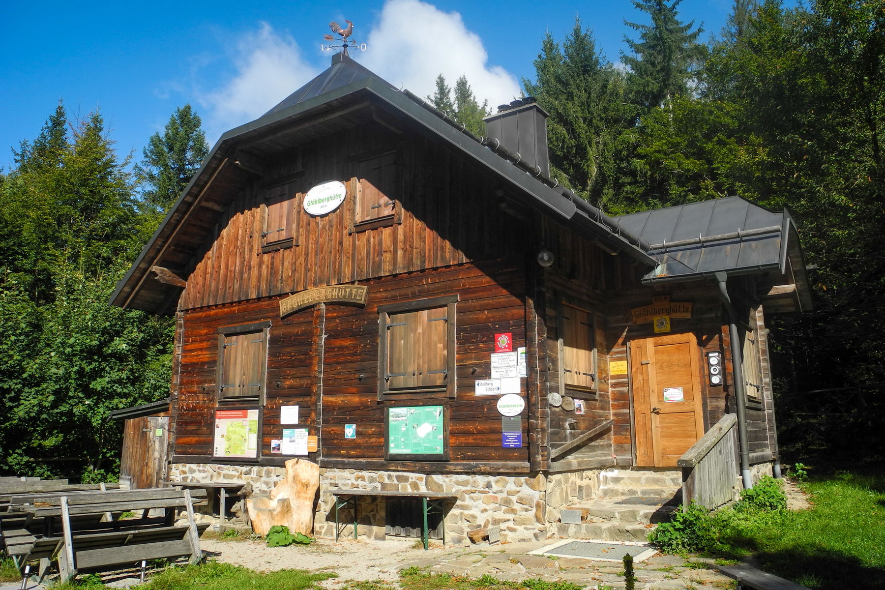 Die Gföhlberghütte im Ruhetags-Modus. Foto: Barbara Wanzenböck