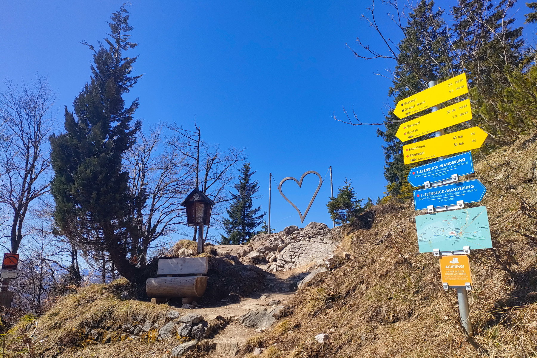 Achtung: „From here only for experienced hikers!“ Foto: Manfred Hinteregger